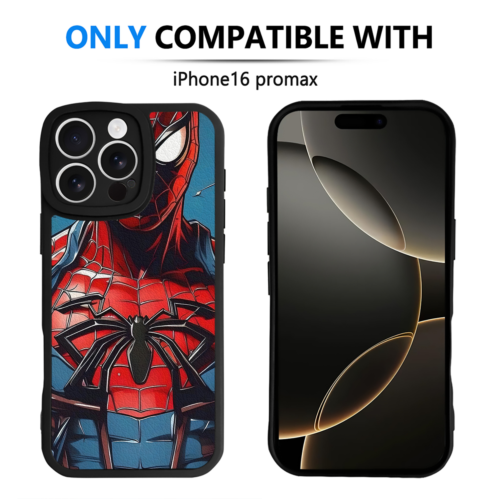 Spider Man スパイダーマン 【iPhone 16シリーズ対応】シリコンスマホケース（レザー調） 材質：シリコン